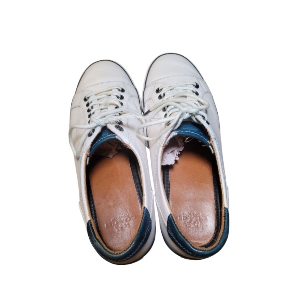 Coach Perkins Men’s Size 11 White And Blue Leather Low Top Sneakers - Picture 5 of 8